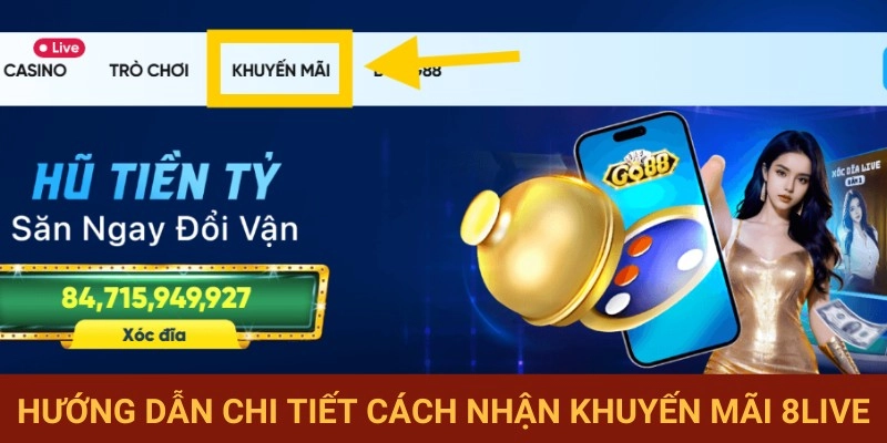 Quy trình tham gia nhận ưu đãi 8LIVE