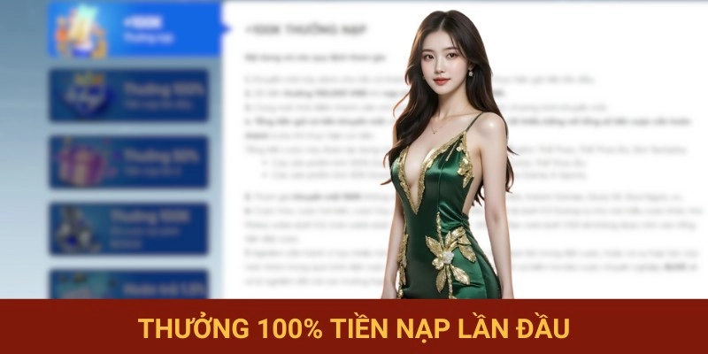 Nạp đầu tặng ngay 100% giá trị nạp